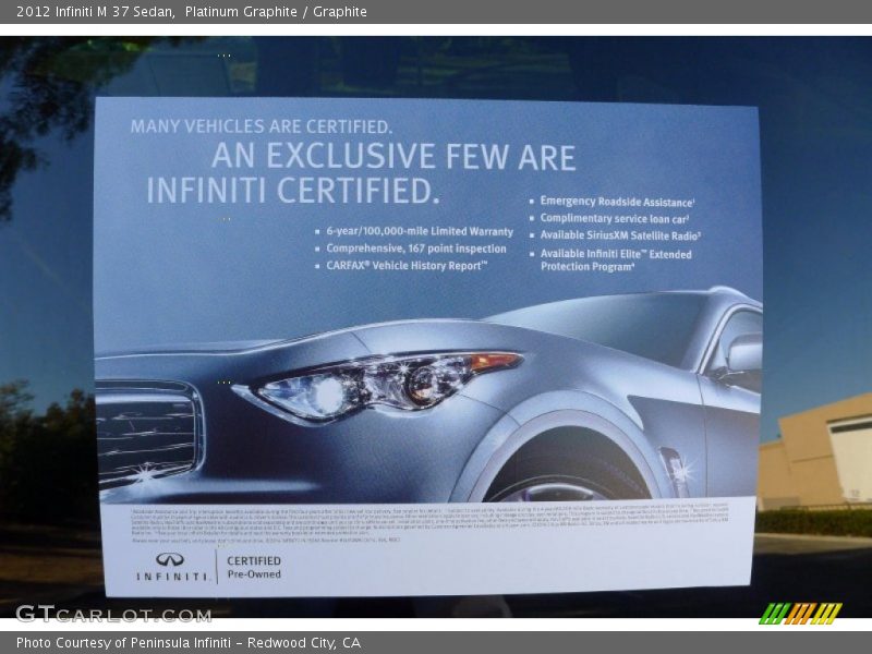 Platinum Graphite / Graphite 2012 Infiniti M 37 Sedan