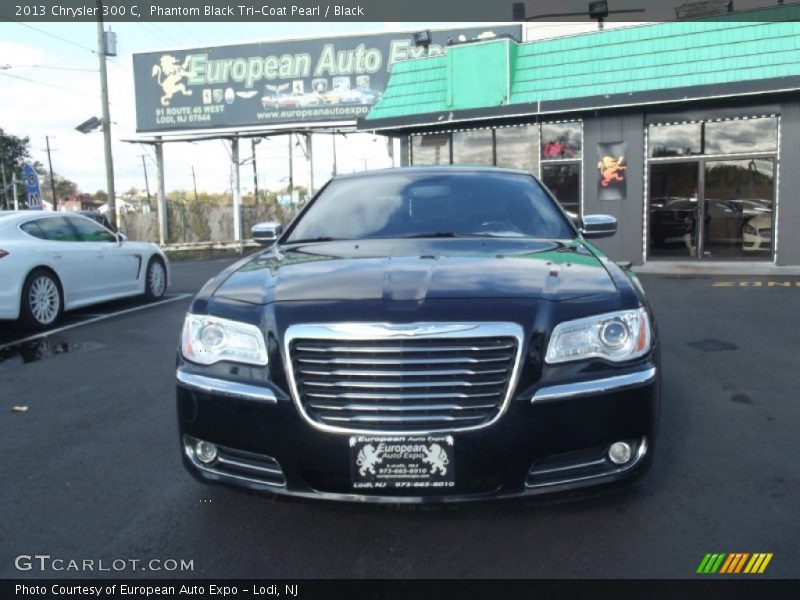 Phantom Black Tri-Coat Pearl / Black 2013 Chrysler 300 C
