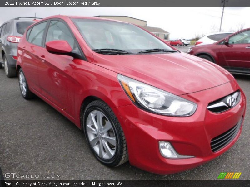 Boston Red / Gray 2012 Hyundai Accent SE 5 Door