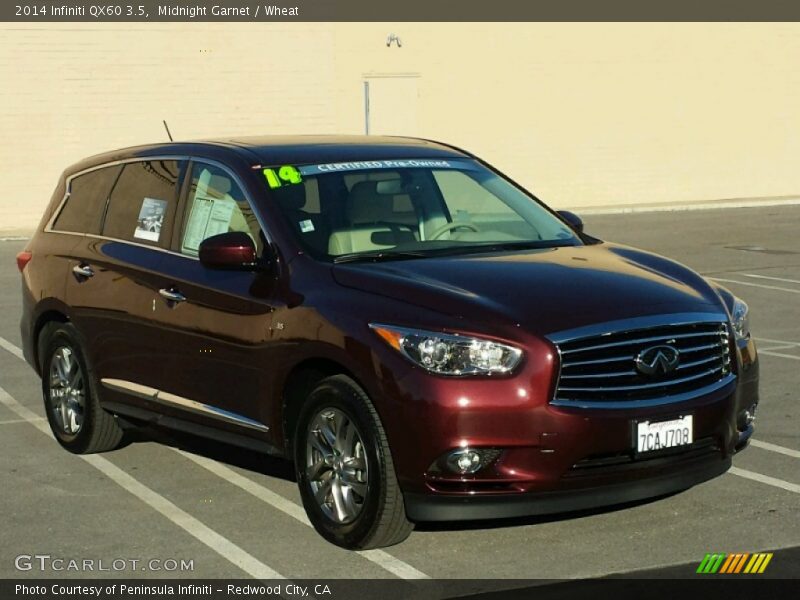 Midnight Garnet / Wheat 2014 Infiniti QX60 3.5