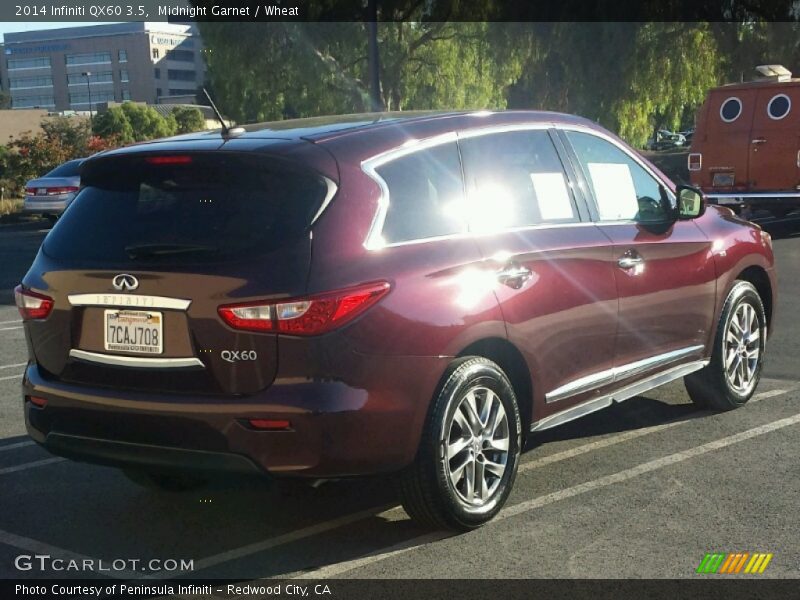 Midnight Garnet / Wheat 2014 Infiniti QX60 3.5