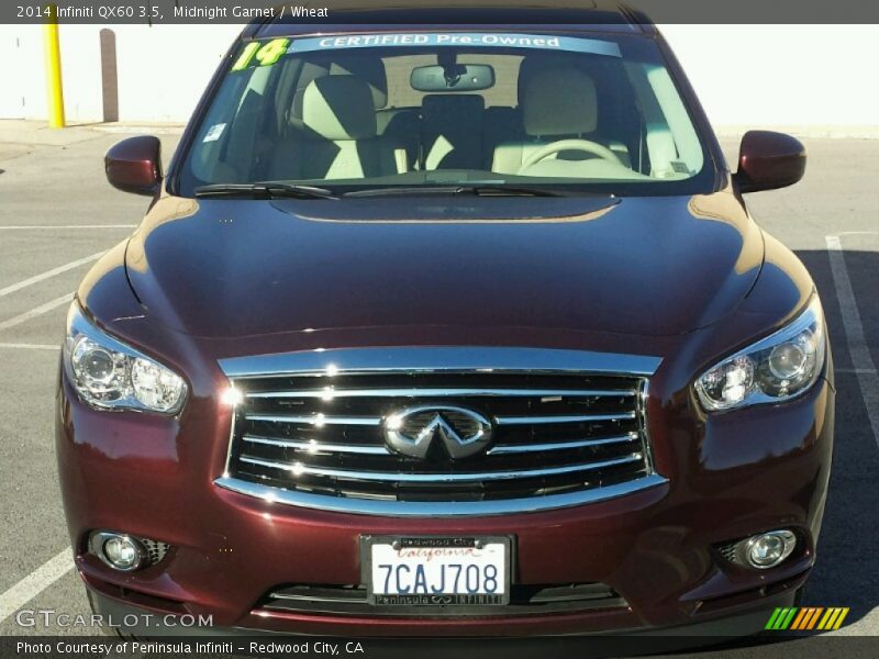 Midnight Garnet / Wheat 2014 Infiniti QX60 3.5