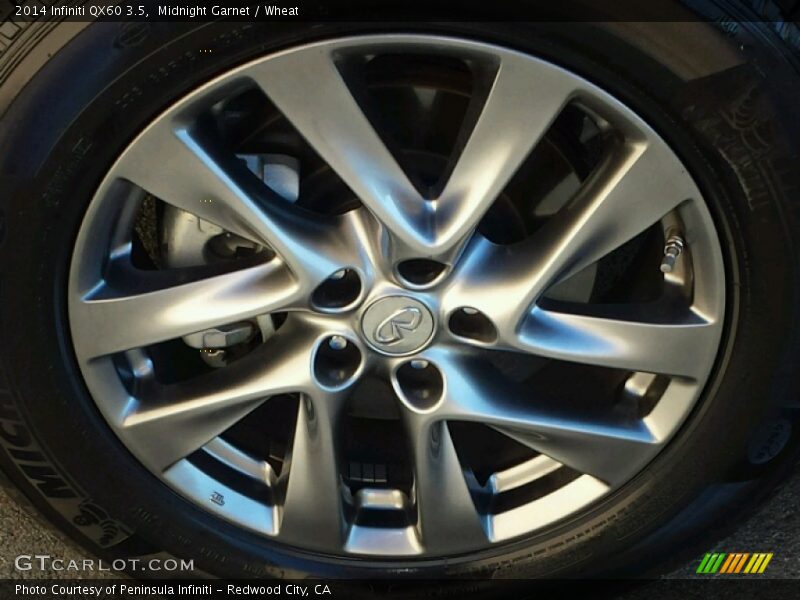 Midnight Garnet / Wheat 2014 Infiniti QX60 3.5