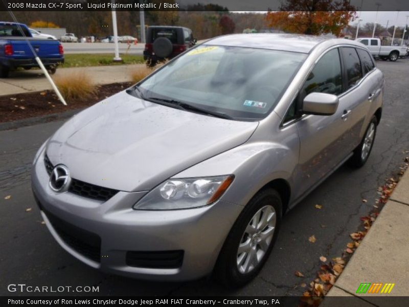 Liquid Platinum Metallic / Black 2008 Mazda CX-7 Sport