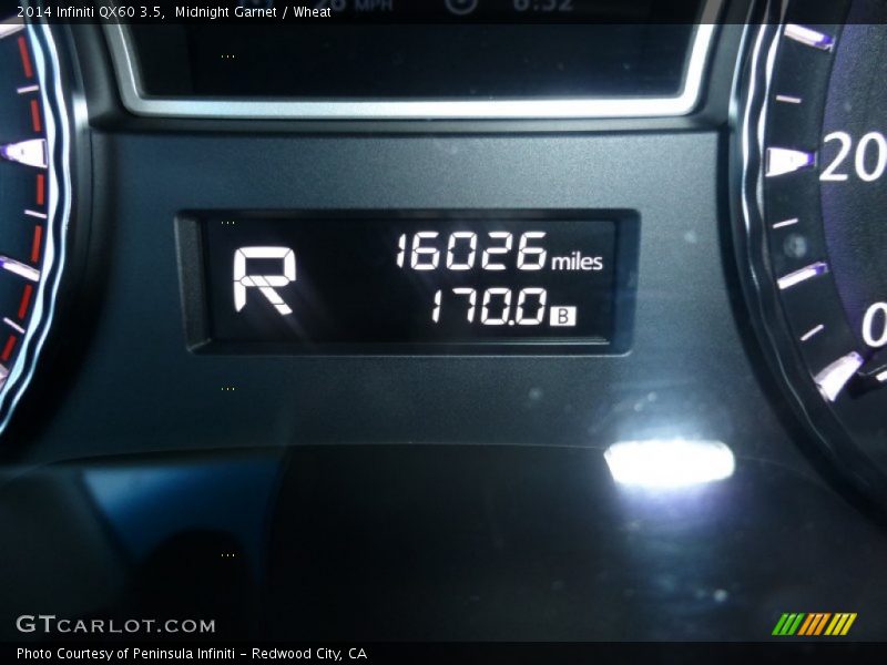 Midnight Garnet / Wheat 2014 Infiniti QX60 3.5