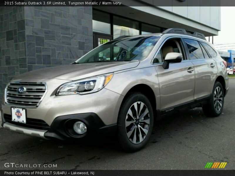 Tungsten Metallic / Warm Ivory 2015 Subaru Outback 3.6R Limited