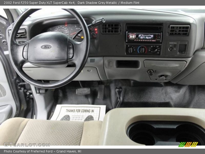 Dark Shadow Grey Metallic / Medium Flint 2002 Ford F250 Super Duty XLT SuperCab 4x4