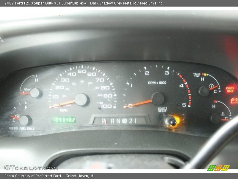 Dark Shadow Grey Metallic / Medium Flint 2002 Ford F250 Super Duty XLT SuperCab 4x4