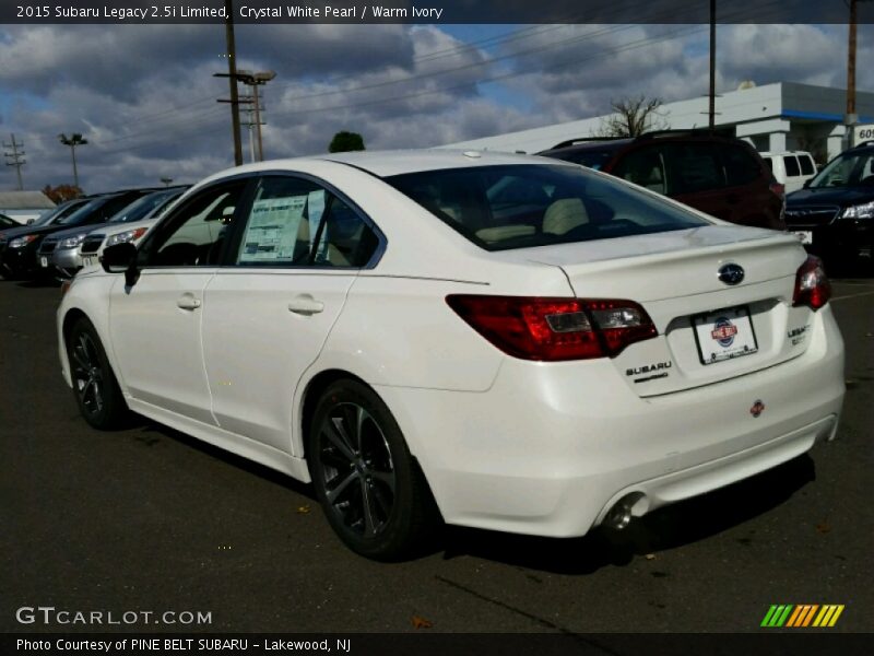 Crystal White Pearl / Warm Ivory 2015 Subaru Legacy 2.5i Limited