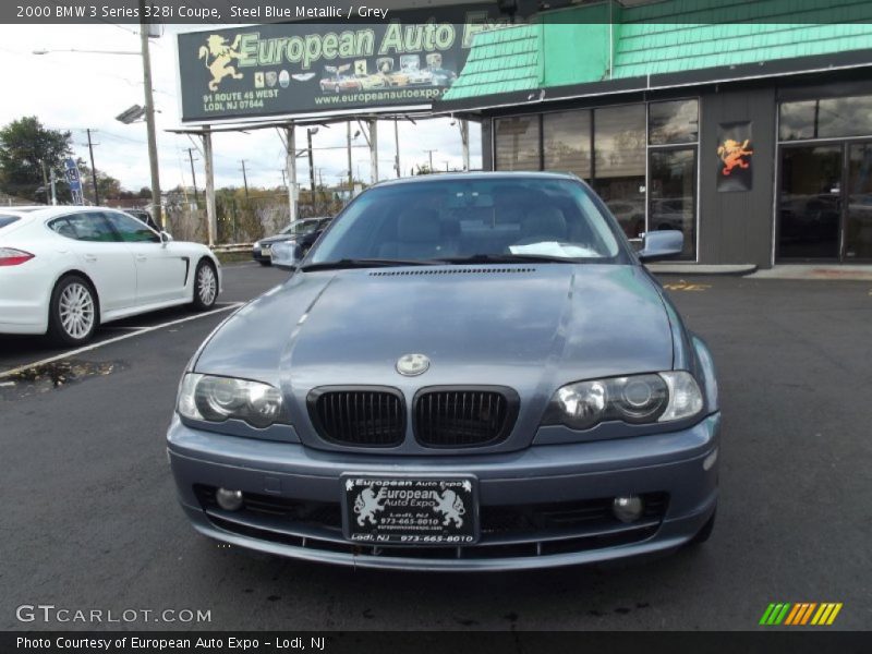 Steel Blue Metallic / Grey 2000 BMW 3 Series 328i Coupe