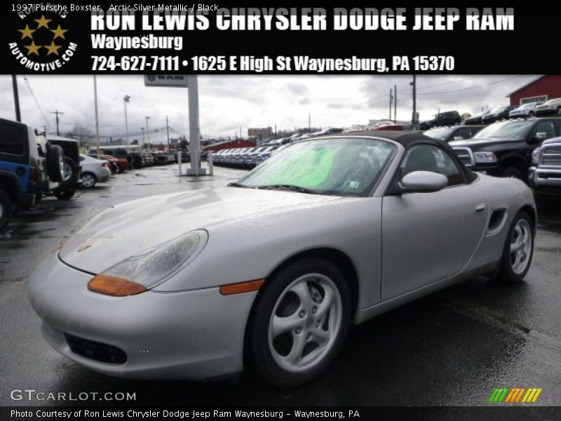 Arctic Silver Metallic / Black 1997 Porsche Boxster