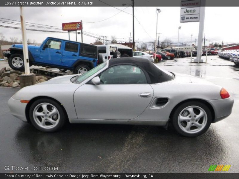 Arctic Silver Metallic / Black 1997 Porsche Boxster