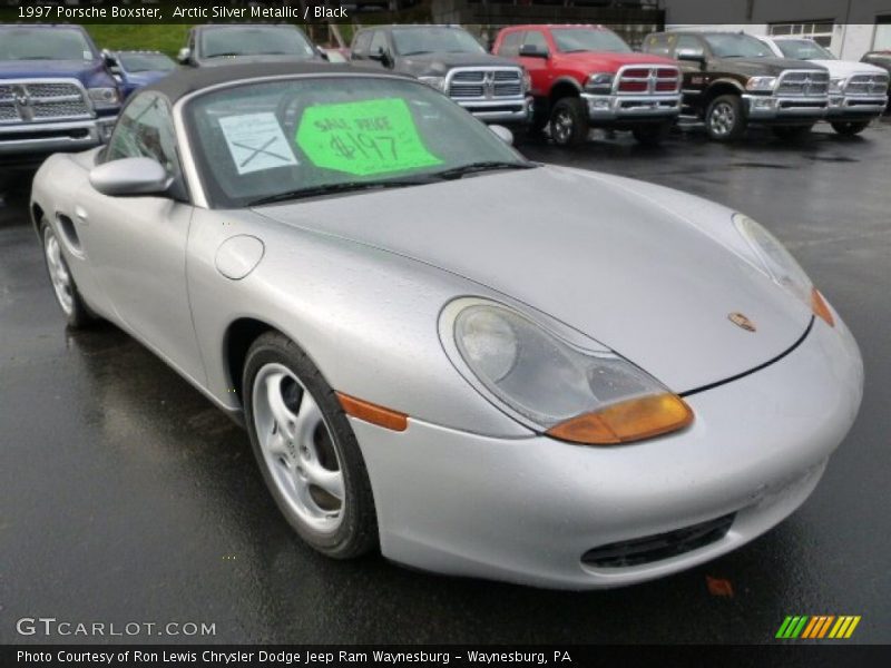 Arctic Silver Metallic / Black 1997 Porsche Boxster