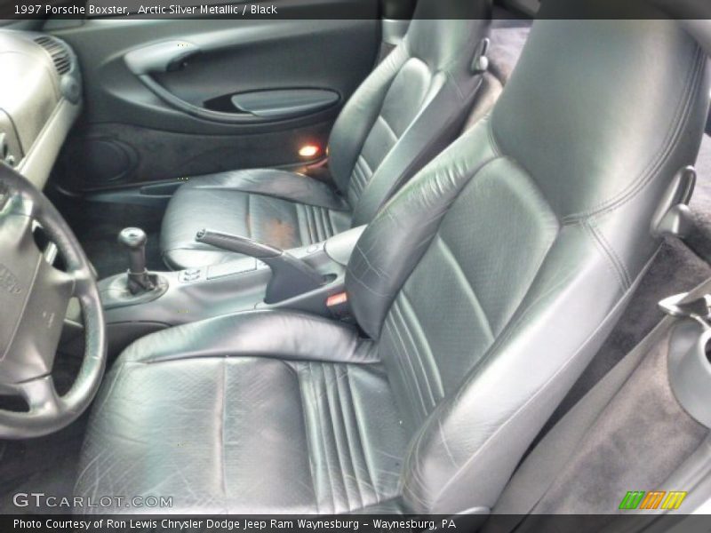 Arctic Silver Metallic / Black 1997 Porsche Boxster