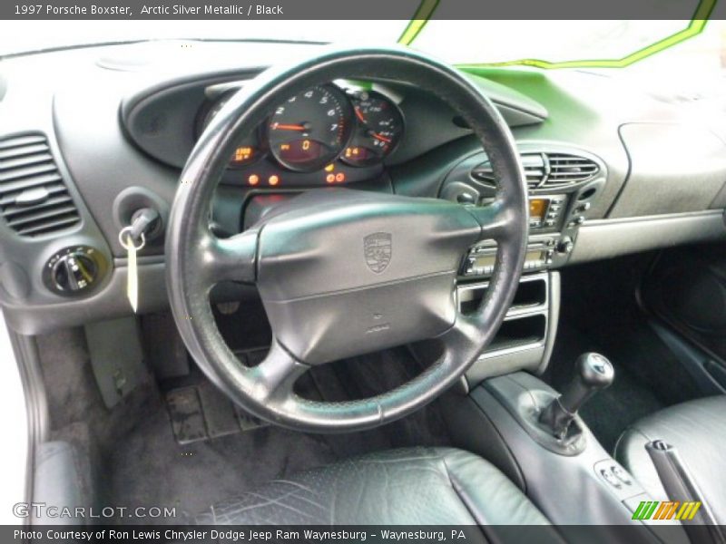 Arctic Silver Metallic / Black 1997 Porsche Boxster