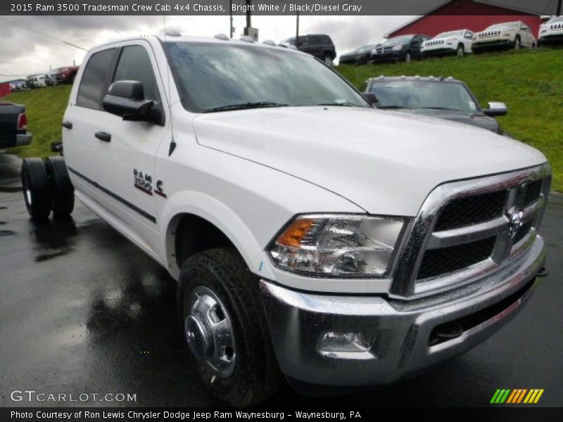 Bright White / Black/Diesel Gray 2015 Ram 3500 Tradesman Crew Cab 4x4 Chassis