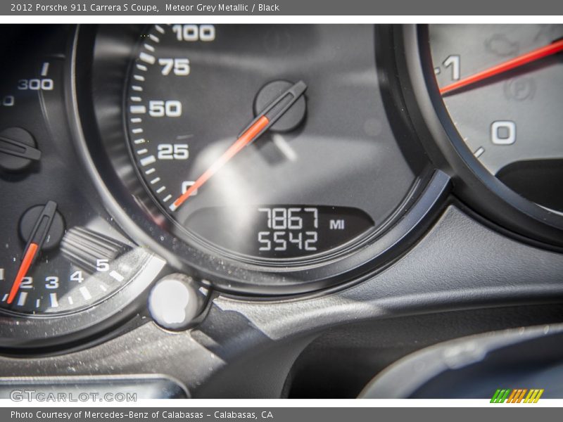 Meteor Grey Metallic / Black 2012 Porsche 911 Carrera S Coupe