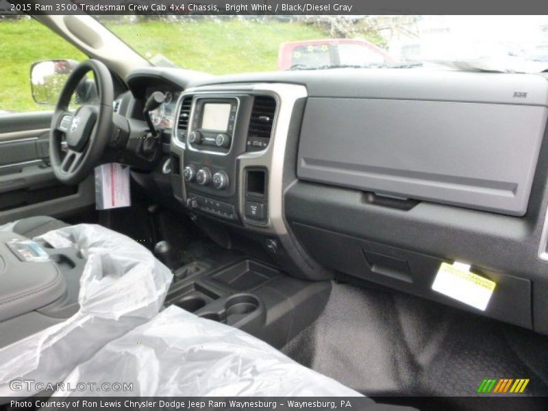 Bright White / Black/Diesel Gray 2015 Ram 3500 Tradesman Crew Cab 4x4 Chassis