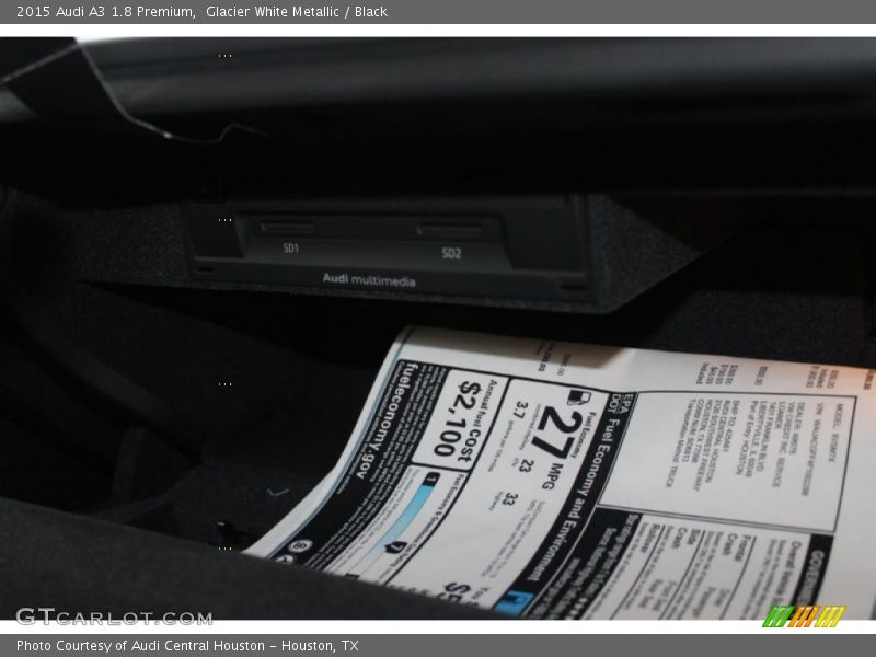 Glacier White Metallic / Black 2015 Audi A3 1.8 Premium