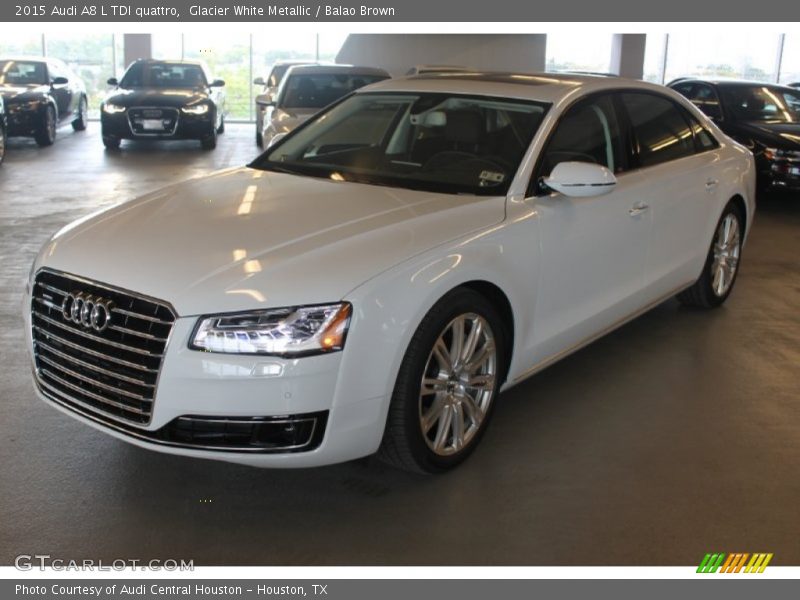 Glacier White Metallic / Balao Brown 2015 Audi A8 L TDI quattro