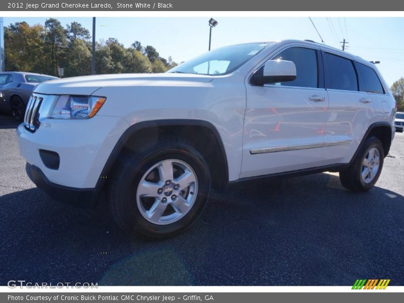Stone White / Black 2012 Jeep Grand Cherokee Laredo