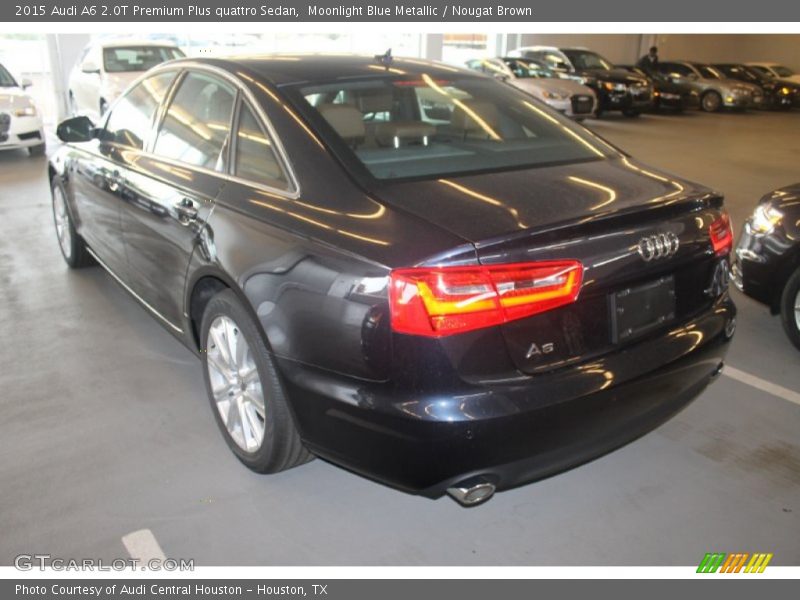 Moonlight Blue Metallic / Nougat Brown 2015 Audi A6 2.0T Premium Plus quattro Sedan