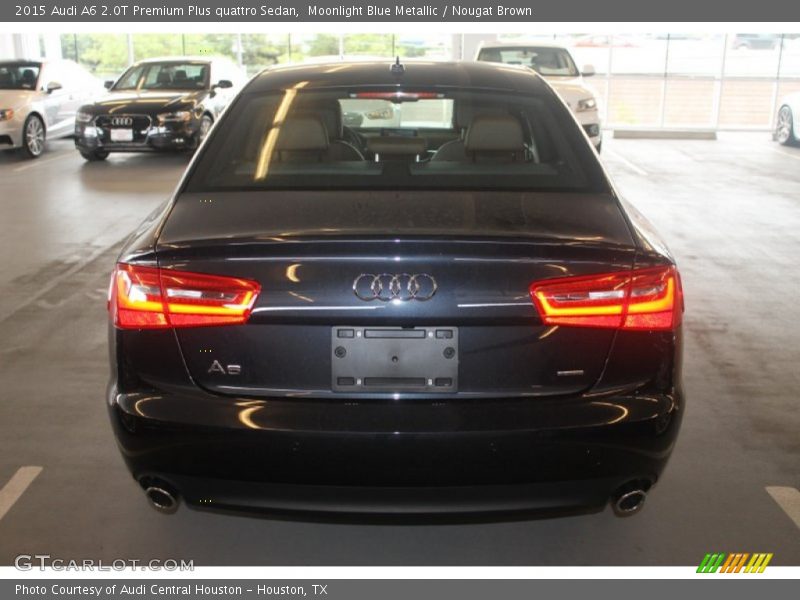 Moonlight Blue Metallic / Nougat Brown 2015 Audi A6 2.0T Premium Plus quattro Sedan