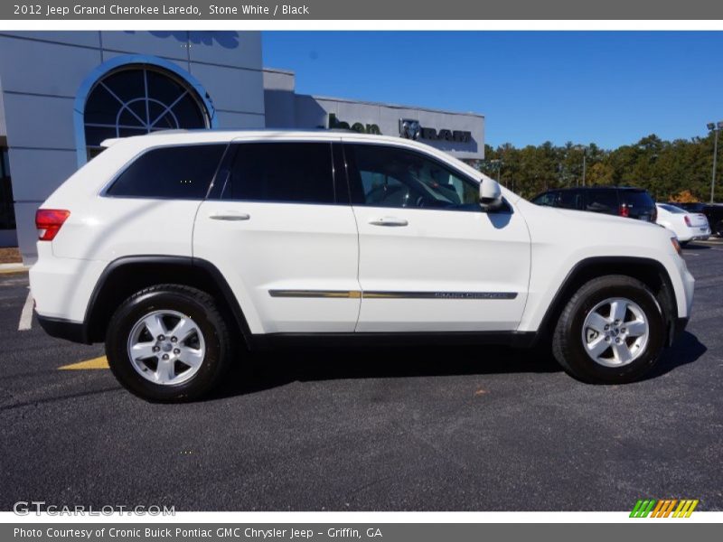 Stone White / Black 2012 Jeep Grand Cherokee Laredo