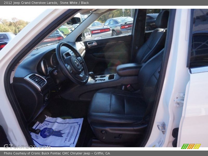 Stone White / Black 2012 Jeep Grand Cherokee Laredo