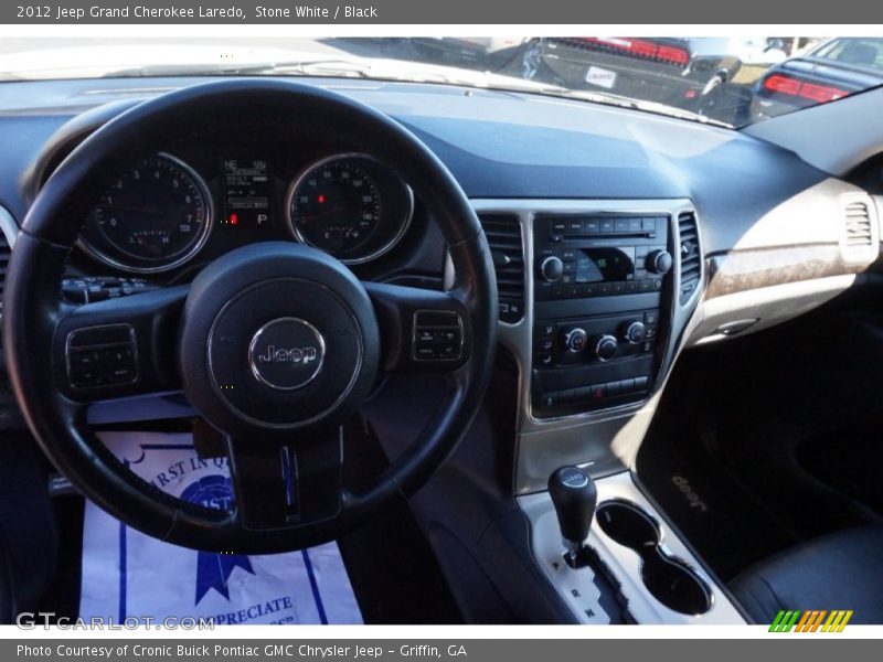 Stone White / Black 2012 Jeep Grand Cherokee Laredo
