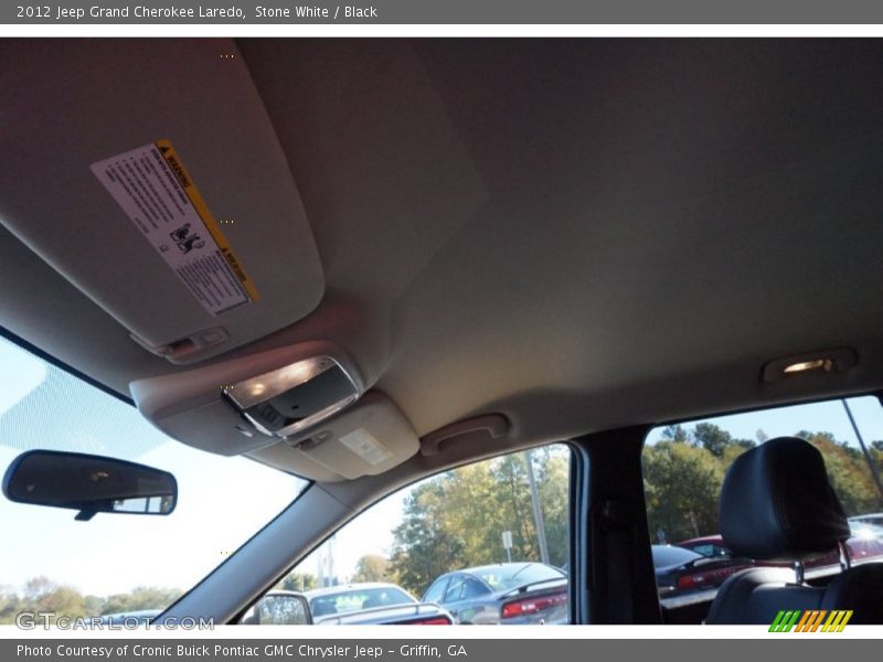 Stone White / Black 2012 Jeep Grand Cherokee Laredo
