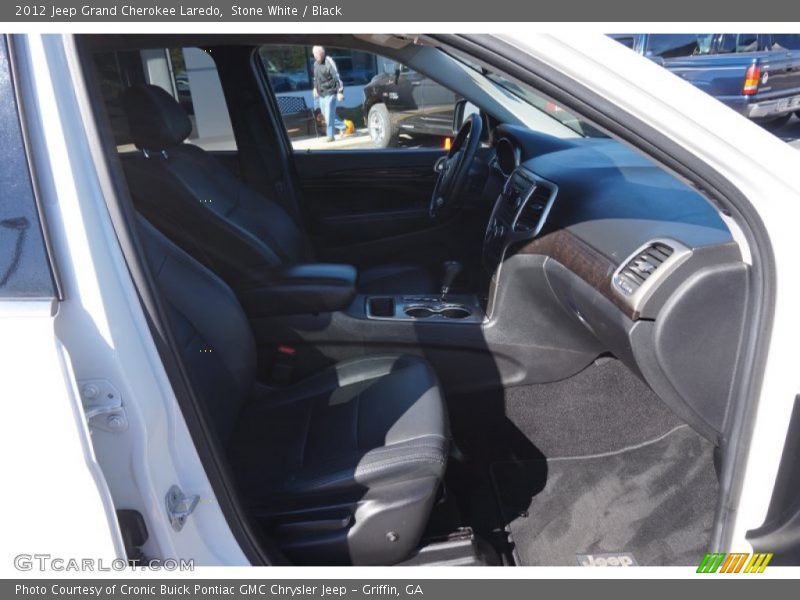 Stone White / Black 2012 Jeep Grand Cherokee Laredo
