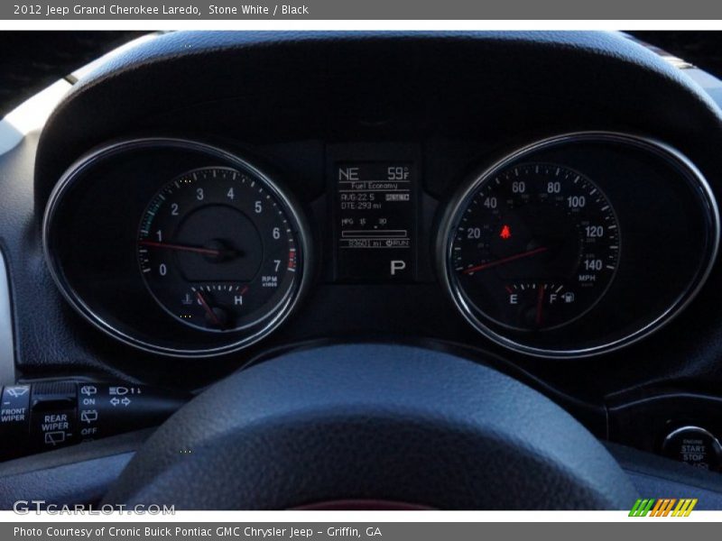 Stone White / Black 2012 Jeep Grand Cherokee Laredo