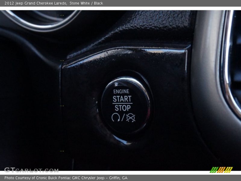 Stone White / Black 2012 Jeep Grand Cherokee Laredo