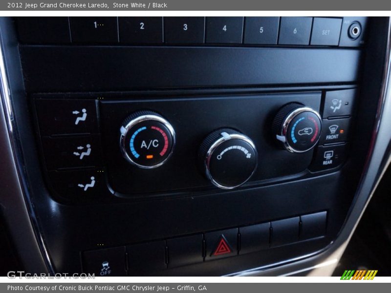 Stone White / Black 2012 Jeep Grand Cherokee Laredo