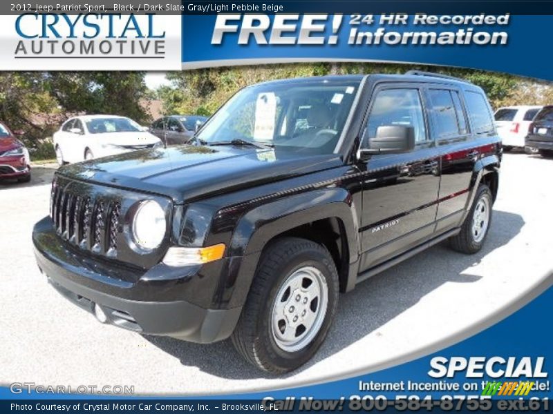 Black / Dark Slate Gray/Light Pebble Beige 2012 Jeep Patriot Sport