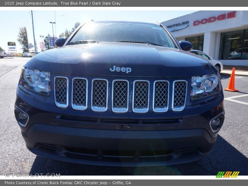 True Blue Pearl / Dark Slate Gray 2015 Jeep Compass Latitude
