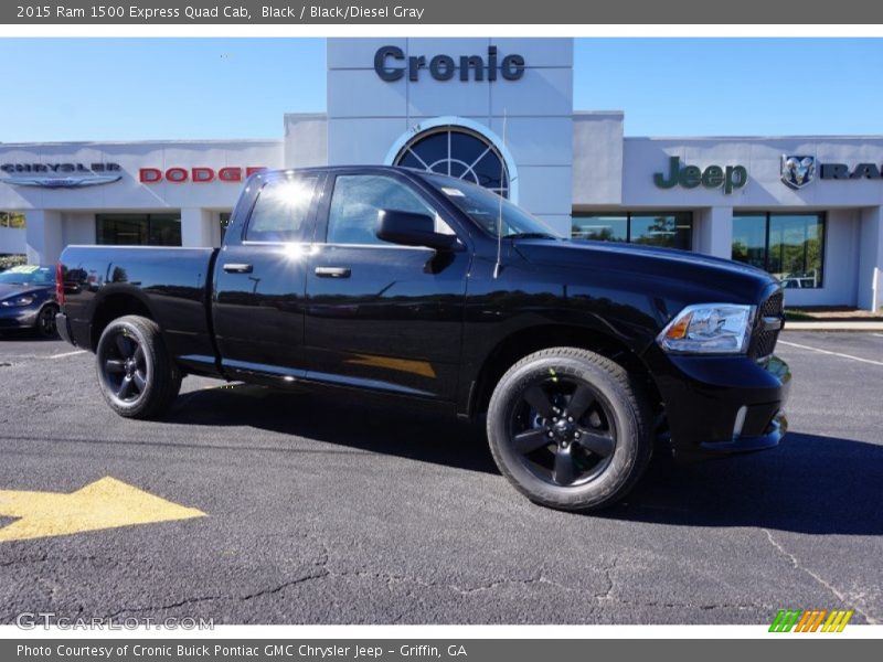 Black / Black/Diesel Gray 2015 Ram 1500 Express Quad Cab