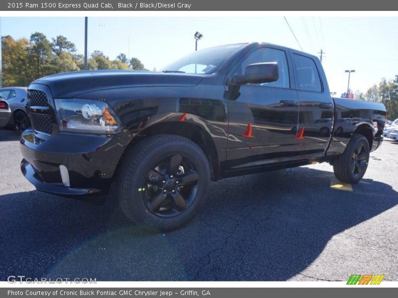 Black / Black/Diesel Gray 2015 Ram 1500 Express Quad Cab