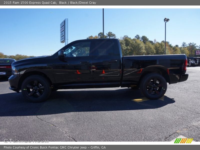 Black / Black/Diesel Gray 2015 Ram 1500 Express Quad Cab
