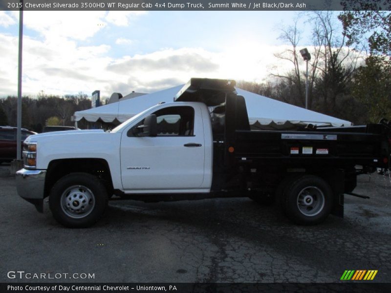 Summit White / Jet Black/Dark Ash 2015 Chevrolet Silverado 3500HD WT Regular Cab 4x4 Dump Truck
