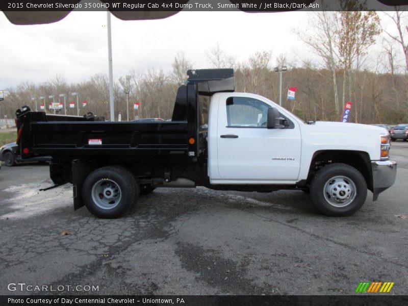 Summit White / Jet Black/Dark Ash 2015 Chevrolet Silverado 3500HD WT Regular Cab 4x4 Dump Truck