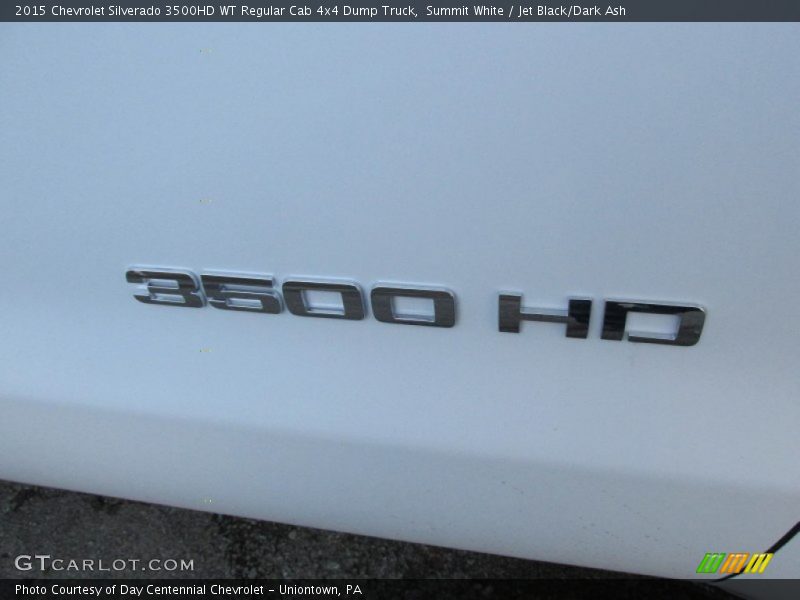 Summit White / Jet Black/Dark Ash 2015 Chevrolet Silverado 3500HD WT Regular Cab 4x4 Dump Truck