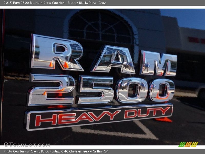 Black / Black/Diesel Gray 2015 Ram 2500 Big Horn Crew Cab 4x4