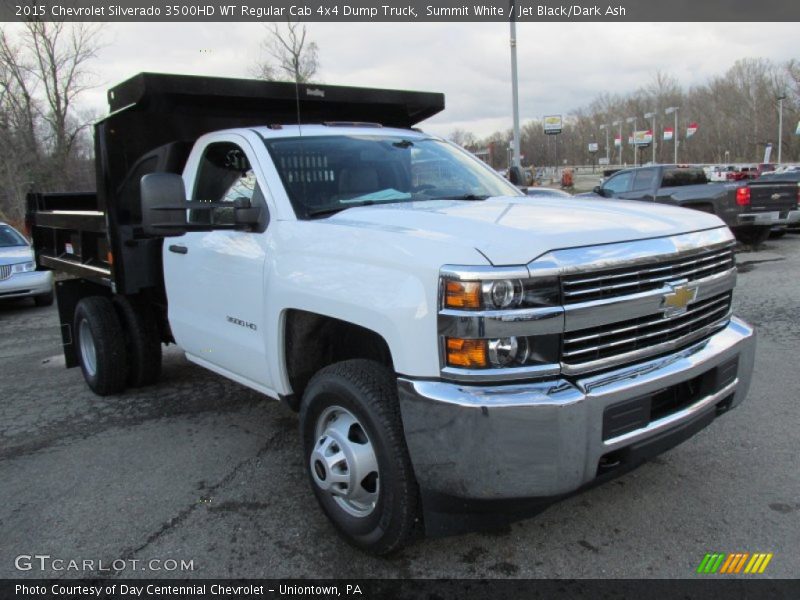 Summit White / Jet Black/Dark Ash 2015 Chevrolet Silverado 3500HD WT Regular Cab 4x4 Dump Truck