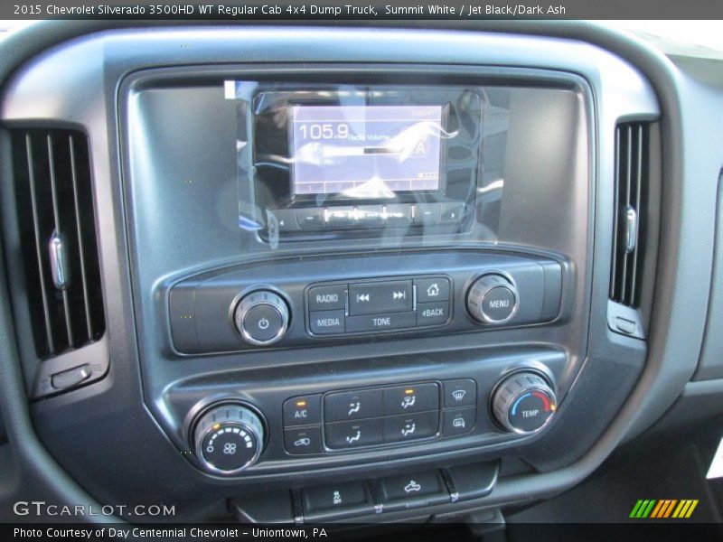 Summit White / Jet Black/Dark Ash 2015 Chevrolet Silverado 3500HD WT Regular Cab 4x4 Dump Truck