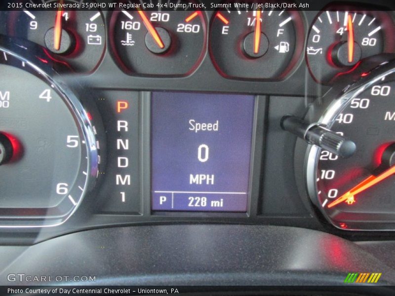 Summit White / Jet Black/Dark Ash 2015 Chevrolet Silverado 3500HD WT Regular Cab 4x4 Dump Truck