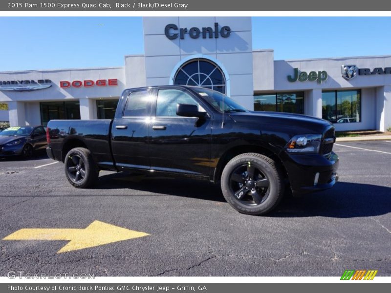 Black / Black/Diesel Gray 2015 Ram 1500 Express Quad Cab