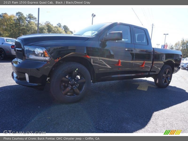 Black / Black/Diesel Gray 2015 Ram 1500 Express Quad Cab