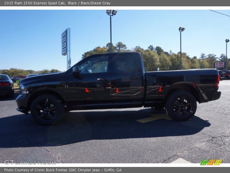 Black / Black/Diesel Gray 2015 Ram 1500 Express Quad Cab